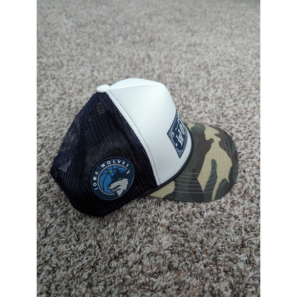 Iowa Wolves NBA G-League Basketball Hat Adjustable Back Camo Logo Snapback OS - Picture 4 of 6